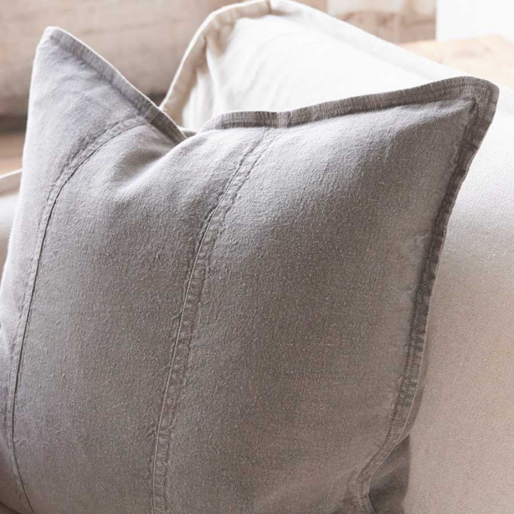 LUCA LINEN CUSHION SLATE 60X60 - Hunt & Gather Home