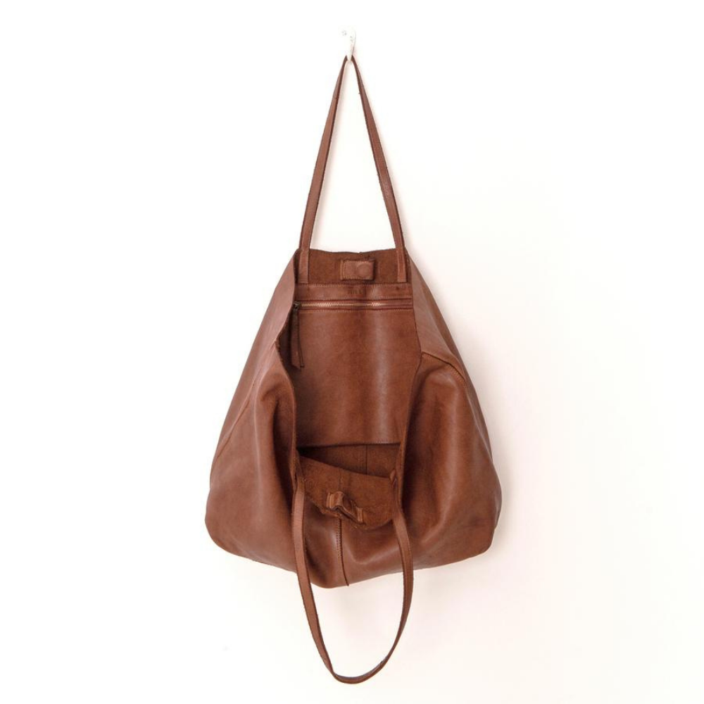 UNLINED LEATHER TOTE - Hunt & Gather Home