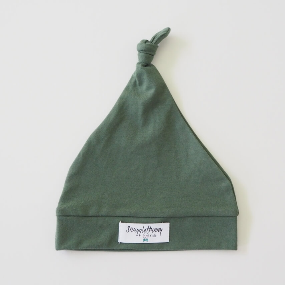 OLIVE KNOTTED BEANIE - Hunt & Gather Home
