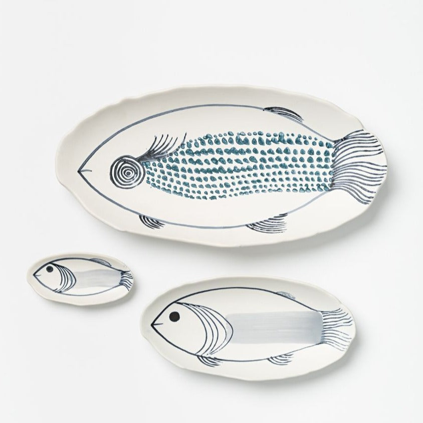 PISCES HAND PAINTED PLATTERS - SET 3 - Hunt & Gather Home